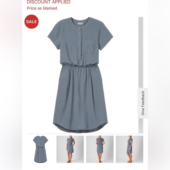 NWT Duluth Trading Nine to Five synthetic cap sleeve dress in BLACK. - Picture 5 of 8